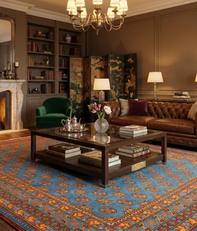 Hand-Knotted Afghan Bokhara