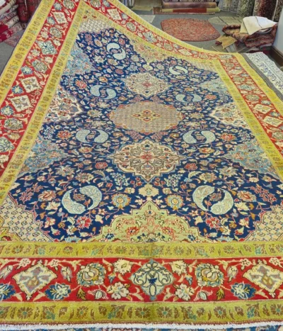 Antique rug Joshaghan, Size: 335 x 225 cm, Pre loved, hand knotted by natural wool & vegetable dye, R18 000 valuation certificate.