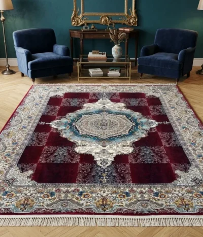 Royal Chakawak carpet, Size: 350x250 cm, red color, 700 knots quality, machine made, R12 000 valuation certificate & exchange warranty, Imported from Iran.