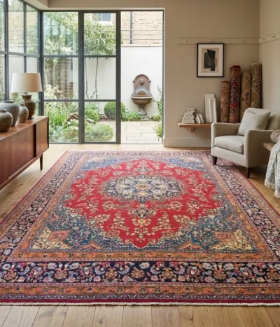 Pre-loved Hand-Knotted Mashad rug