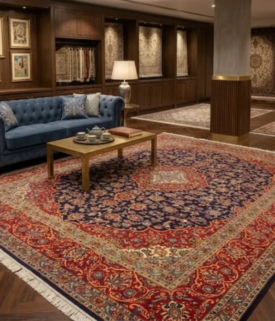 Persian handmade Kashan carpet