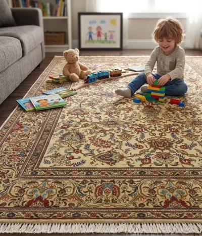 Vintage hand-knotted Royal Tabriz rug