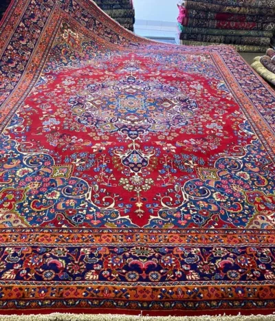 Premium Mashad carpet, Size: 397 x 303 cm, fine hand knotted by natural wool & vegetable dye. R26 000 valuation certificate, Imported from Iran.