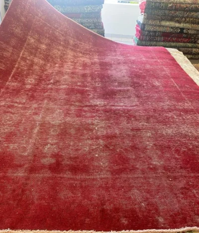 Vintage Persian rug, Size: 368 x 274 cm, overdyed, handmade by natural wool, R25 000 valuation certificate.