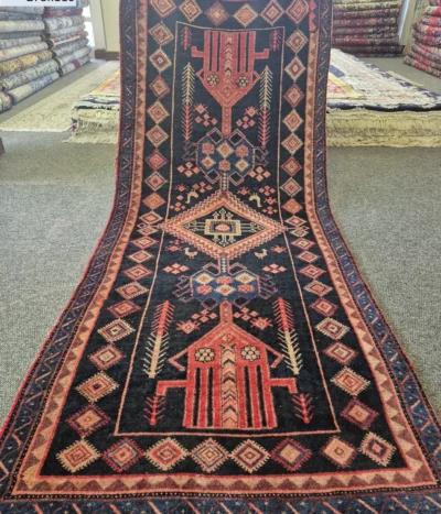 Antique Hamadan runner, Size: 275 x 110 cm, hand knotted by natural wool. R9 000 valuation certificate.