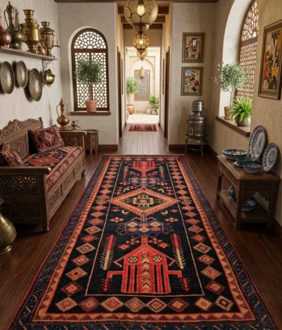 Antique Hamadan runner, Size: 275 x 110 cm, hand knotted by natural wool. R9 000 valuation certificate.