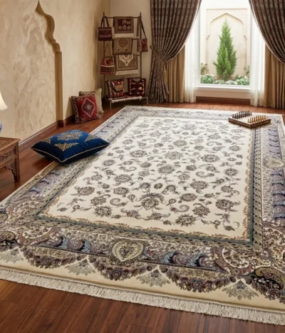  Floral Nain rug, Size: 400x300 cm, 1200 Fine knotted quality, R23 000 valuation certificate & exchange warranty.