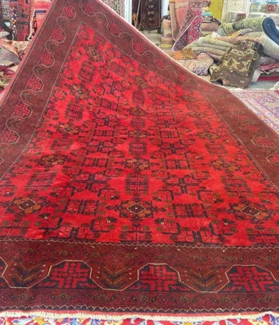 Khal Mohammadi Afghan rug, Size: 300 × 200 cm, fine hand knotted by natural wool & vegetable dye, R25 000 valuation certificate.