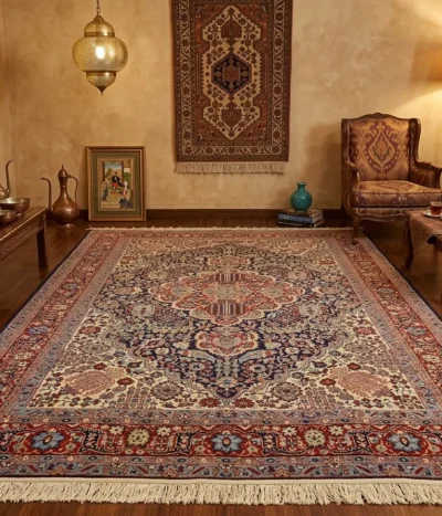 Persian Hamedan rug, Size: 300 x 200 cm, 400 Knots wool on cotton quality.