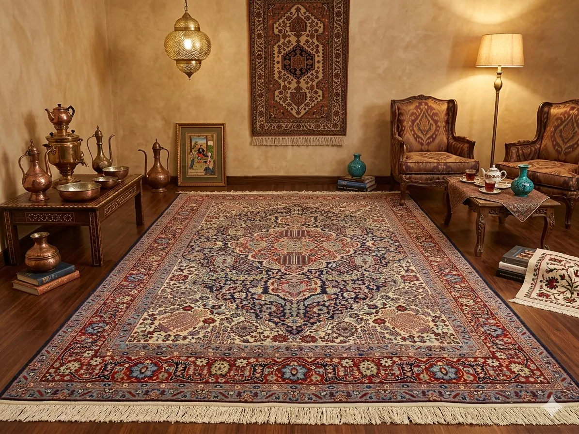 Persian Hamedan rug, Size: 300 x 200 cm, 400 Knots wool on cotton quality.