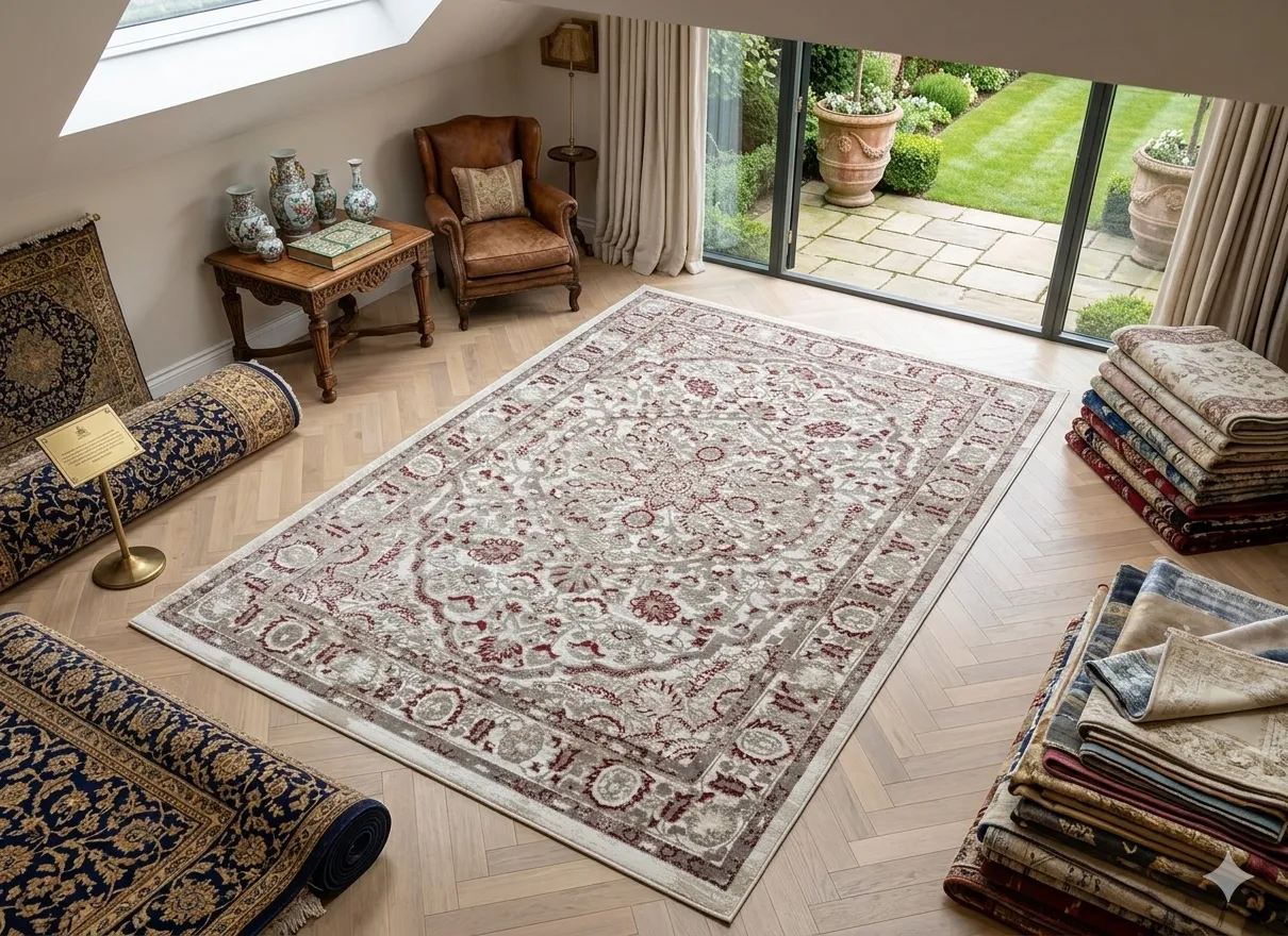 Modern contemporary Turkish rug, Size: 290 x 190 cm, machine made, polyester quality.