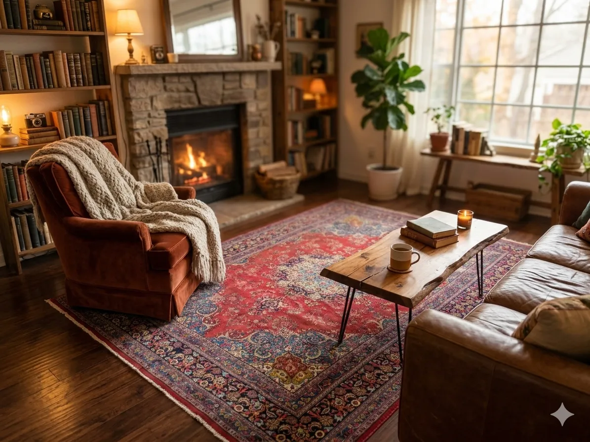 Vintage Hand-Knotted Mashad rug, Size: 340 x 248 cm, classic central medallion surrounded by intricate floral motifs, wool on cotton foundation.